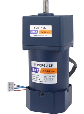 调速电机直角中空齿轮减速箱单相220V120W低速小型60W大扭力马达