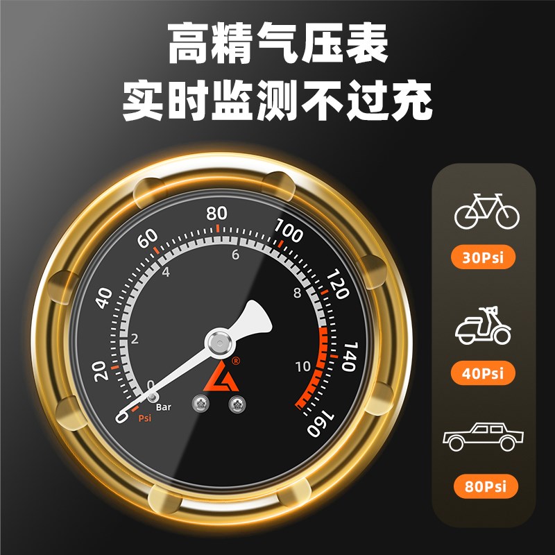公路摩托电动电瓶自行车打气筒家用通用高压汽车充气管子泵简篮球