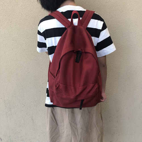 2019自制帆布双肩包百搭女日系简约旅行ins男女揹包高中学生书包