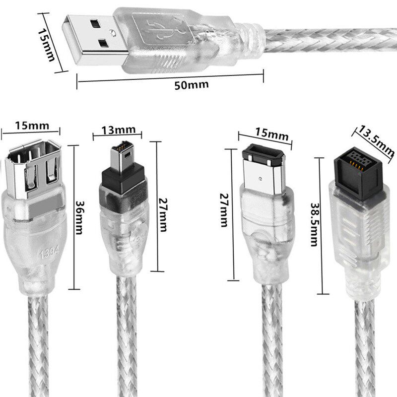 正标规格Firewire IEEE 1394 USB转6P公连接线火线转接音乐设备