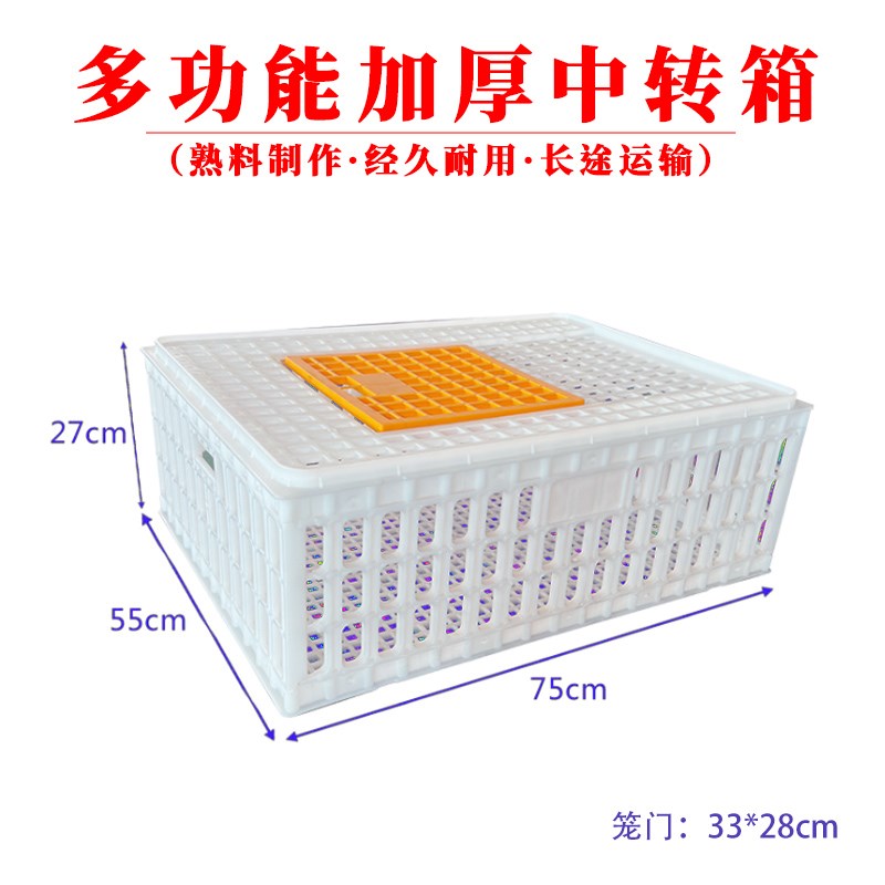 家禽塑料周转箱鸡鸭鹅鸽子运输周转筐养殖场用加厚特大号鸡运输笼