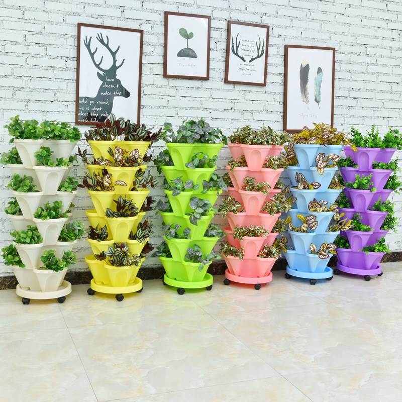 立体花盆多层创意花盆超大塑料种植箱草莓花盆家庭阳台