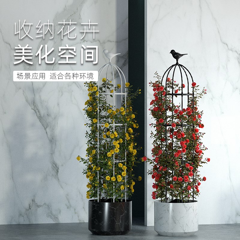 加大爬藤架花架月季蔷薇阳台架子花盆植物户外花柱攀爬花支架包邮