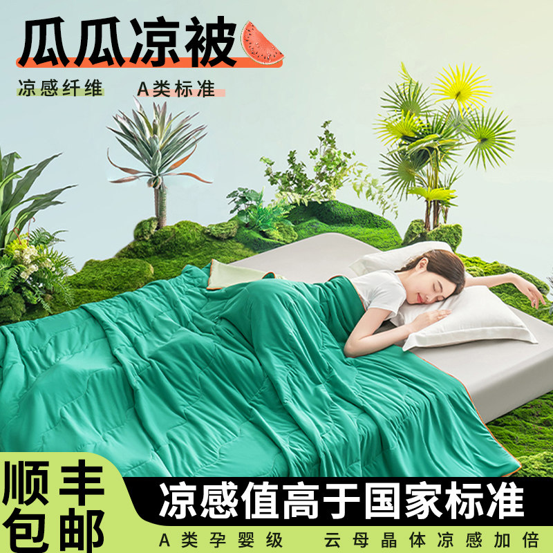 2023新款夏凉被可机洗水洗a类夏季凉感冰丝空调被冰淇淋西瓜瓜被