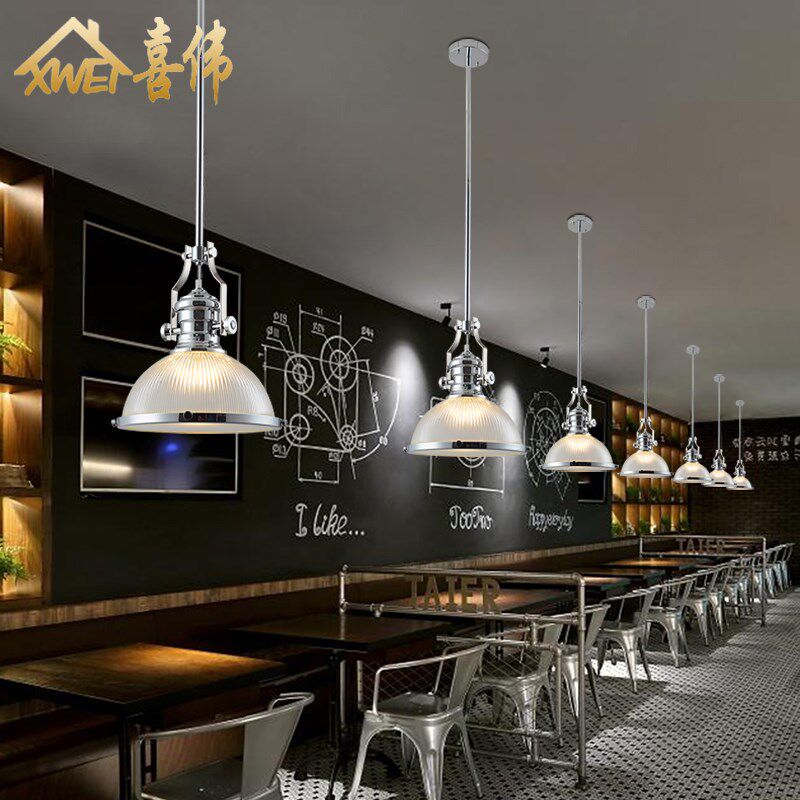 loft复古餐厅酒吧咖啡厅吧台重金属工业风罗伯斯贾伯斯电镀吊灯