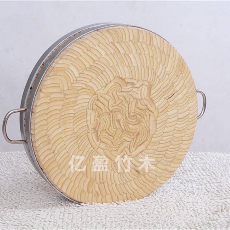 中式竹制加厚圆形砧板 抗菌家用商用剁骨圆菜墩包邮