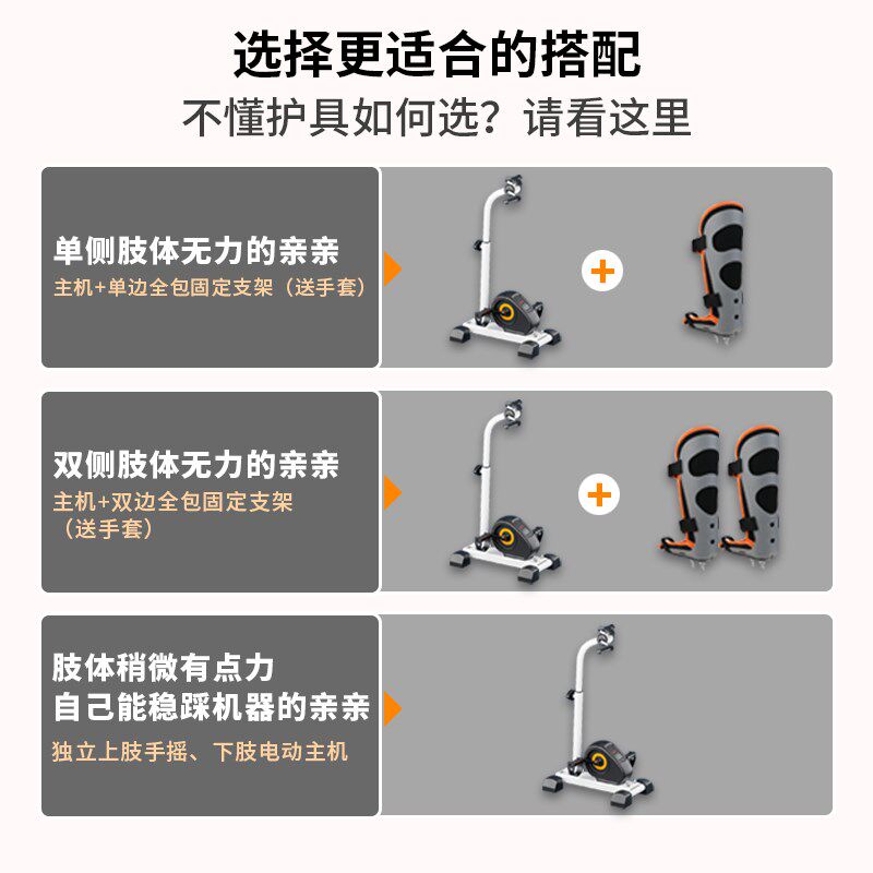 K/助身脑梗偏瘫电动康复训练脚踏车老人家用手部脚部健身锻炼器材