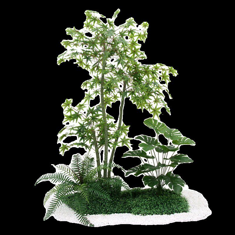 仿真绿植造景组合南天竹盆栽景观假树室内装饰假植物客厅塑料红枫