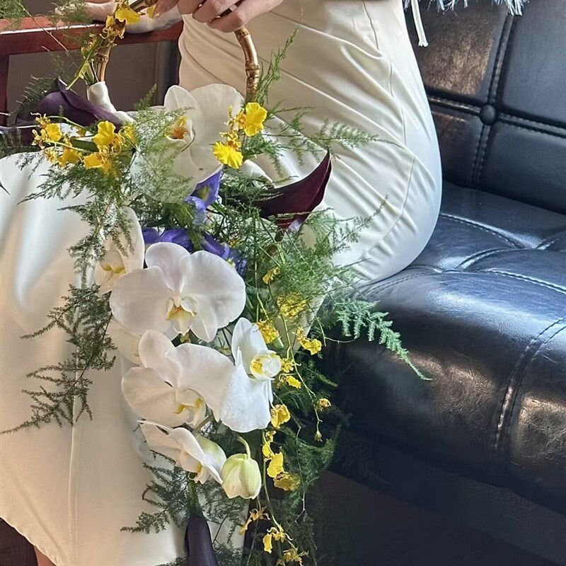 竹节手环花成品仿真花束送朋友闺蜜订婚结婚手捧花束创意毕业花束