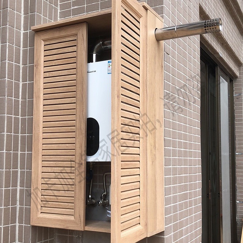 厨房全铝吊柜定制热水器装饰罩铝合金百叶门定做太空铝柜子门订制