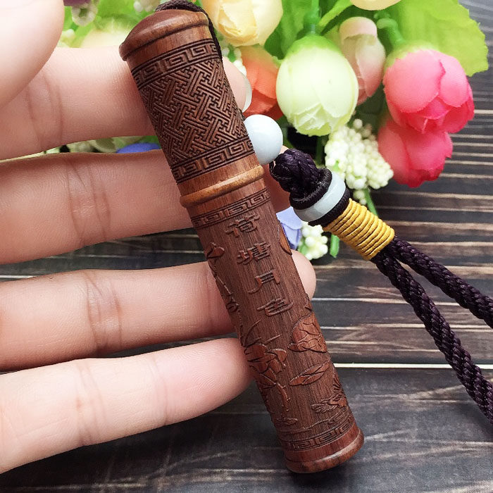 酸枝木牙签盒随身携带牙签筒耳勺筒复古送礼餐桌小巧可爱