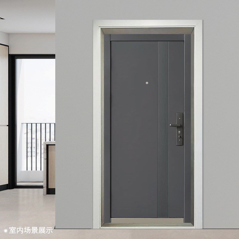 防盗门进户门入户门家用带气窗玻璃农村大门室内外钢质工程单开门