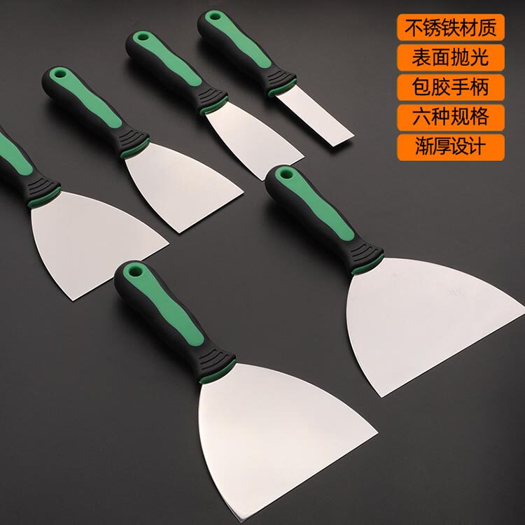 拓森不锈钢加厚油灰刀铲刀工具4寸5寸6寸刮刀清洁刀腻子刀刮墙刀