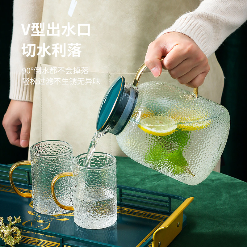 北欧杯子套装大容量冷水壶耐高温玻璃水壶家用凉水壶客厅茶杯水杯