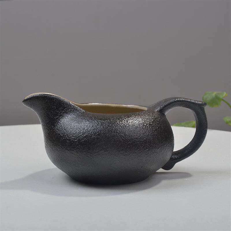 禅风新款黑陶茶漏陶瓷茶茶隔器过滤网托粗陶功夫茶具茶盘茶道配件