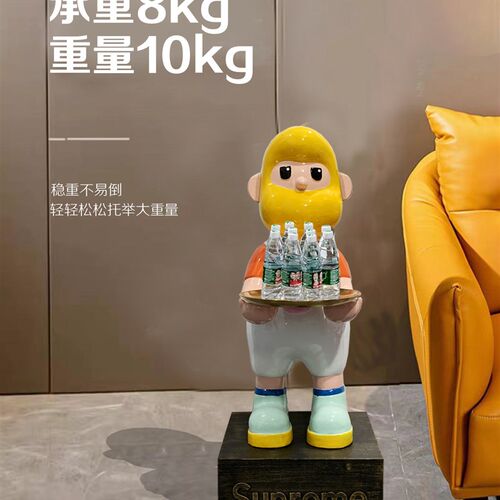 创意BOB男友落地大摆件托盘收纳卡通存钱罐客厅电视柜软装乔迁