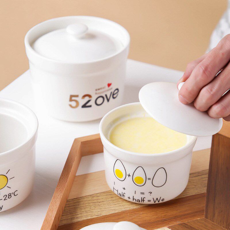 婴儿专用水蒸蛋碗带盖宝宝辅食蒸鸡蛋羹专用碗燕窝陶瓷炖蛊微波炉