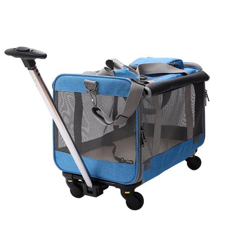 宠物拉杆箱移动狗窝猫包外出便携大容量透气车载箱四季通用大尺寸