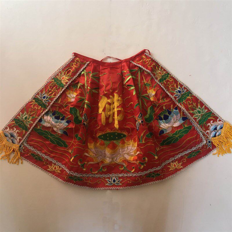 佛像披风斗篷竹衣观音莲花披风精致菩萨神明衣佛衣20/24/36/50CM