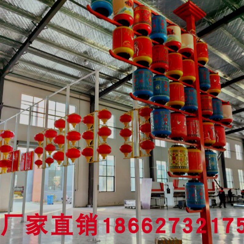 灯杆灯笼亚克力塑料连串灯笼发光户外道路灯杆灯笼中国结LED防水