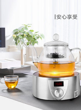 新功电陶炉煮茶器煮茶炉迷你小型泡茶壶烧水壶圆形平底电磁炉茶具