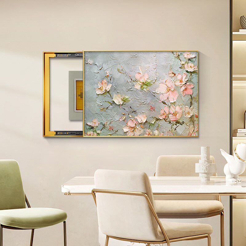 奶油风电表箱装饰画2026新款花卉餐厅配电箱弱点遮挡箱电闸盒开关