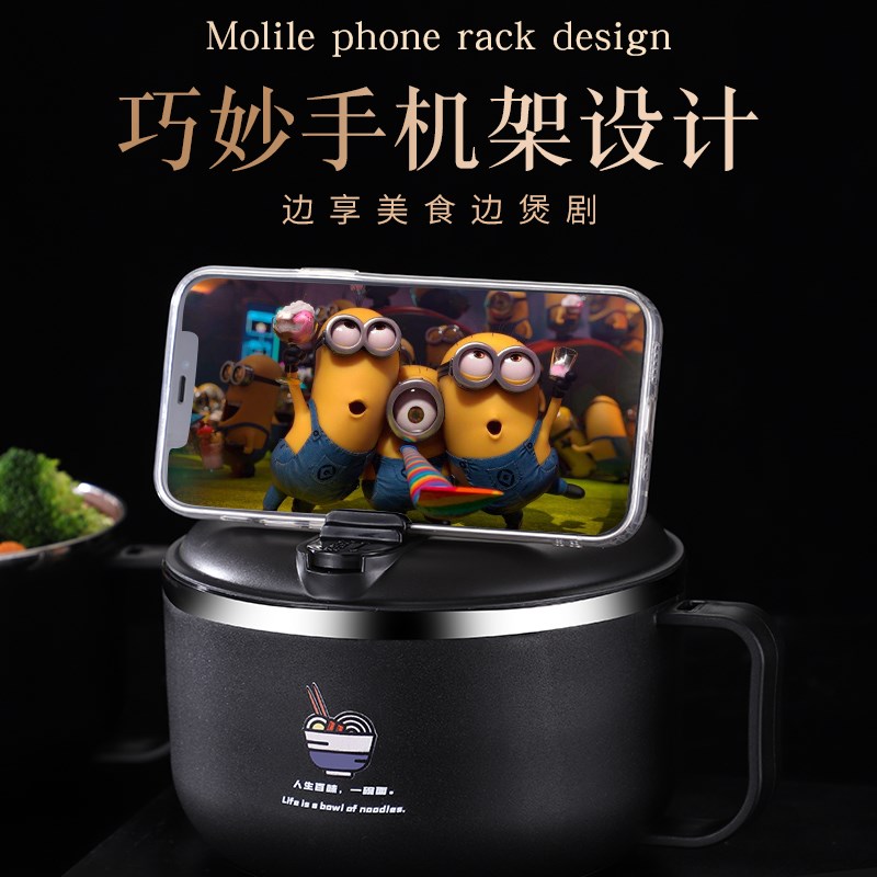 儿童保温饭盒学生专用保温碗带盖大人上班族不锈钢饭盆饭缸大容量