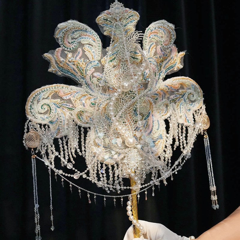 权杖手捧花diy材料包新娘结婚出嫁手工自制女王水晶婚纱礼物成品
