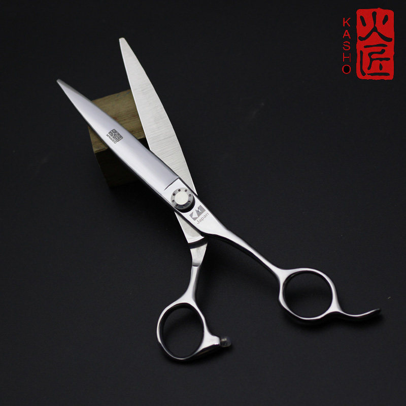 七寸平剪美发剪刀7寸大切口长直剪综合发型师专用徒手剪理发店正