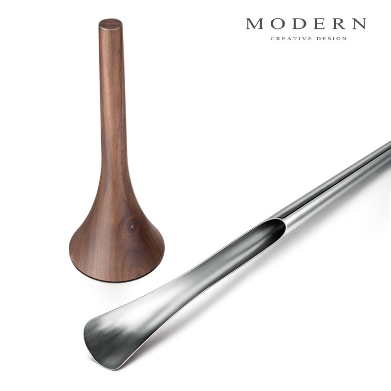 MODERN摩登创意超长鞋拔轻奢长柄家用不锈钢鞋耙玄关自立式鞋拔子