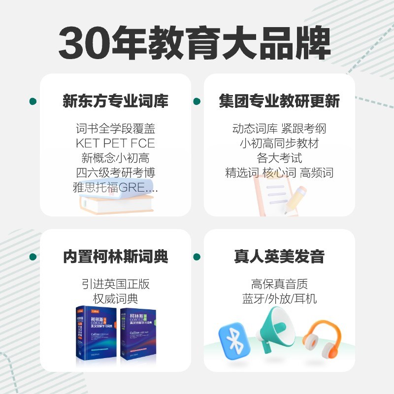 新东方单词通T2新品 自用送礼好物真人英美音小初高大学四六级出图片
