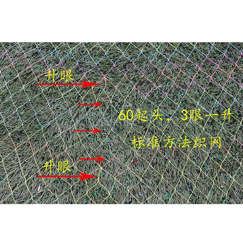 4编1.5指纯手工大力马撒网手抛网渔网捕鱼网老式旋网手撒自动渔网