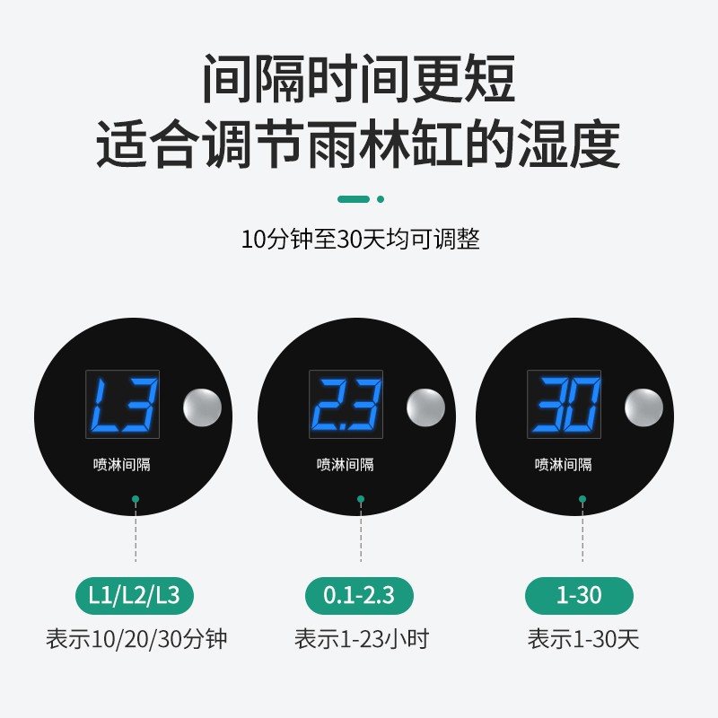 雨林生态缸龟箱智能喷淋雾化新款自动浇花器简易定时浇水加湿系统
