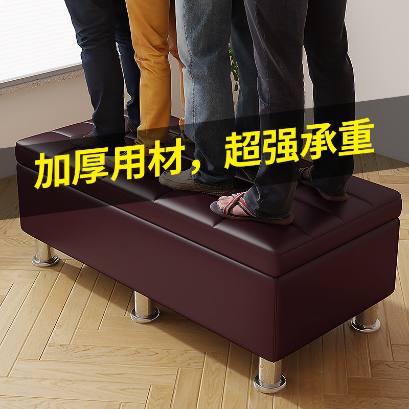 服装店长方形沙发换鞋凳可坐家用床尾储物凳收纳更衣室试衣间凳子