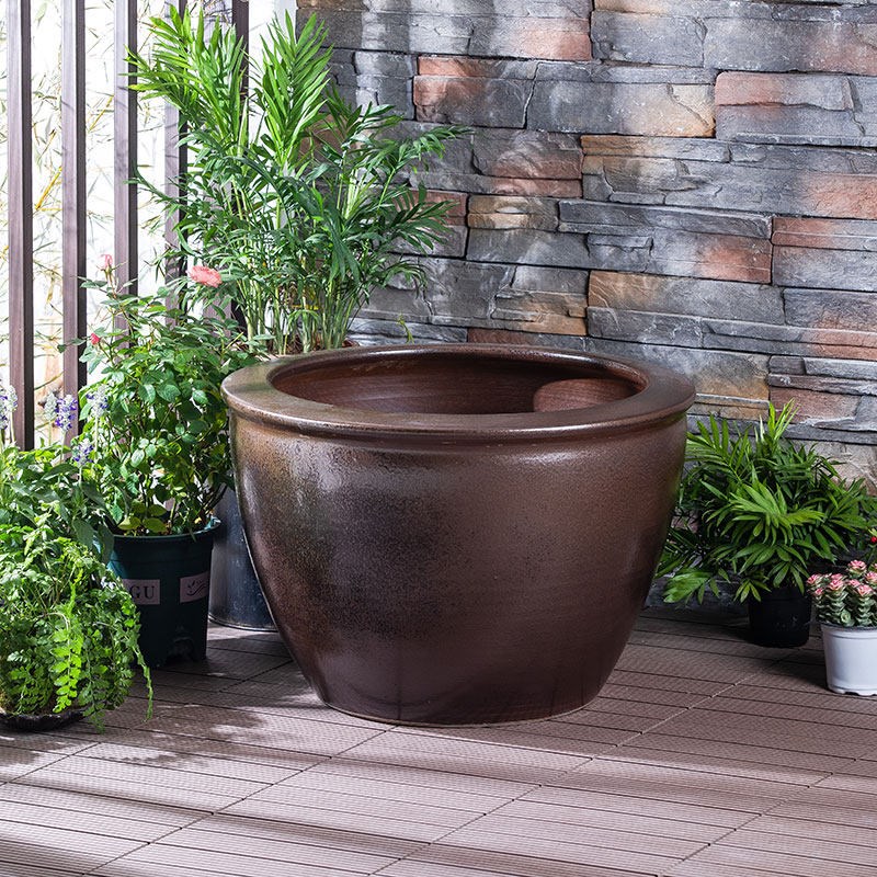 陶瓷大缸景德镇陶瓷鱼缸水缸养鱼庭院特大号睡莲荷花缸室外养鱼盆