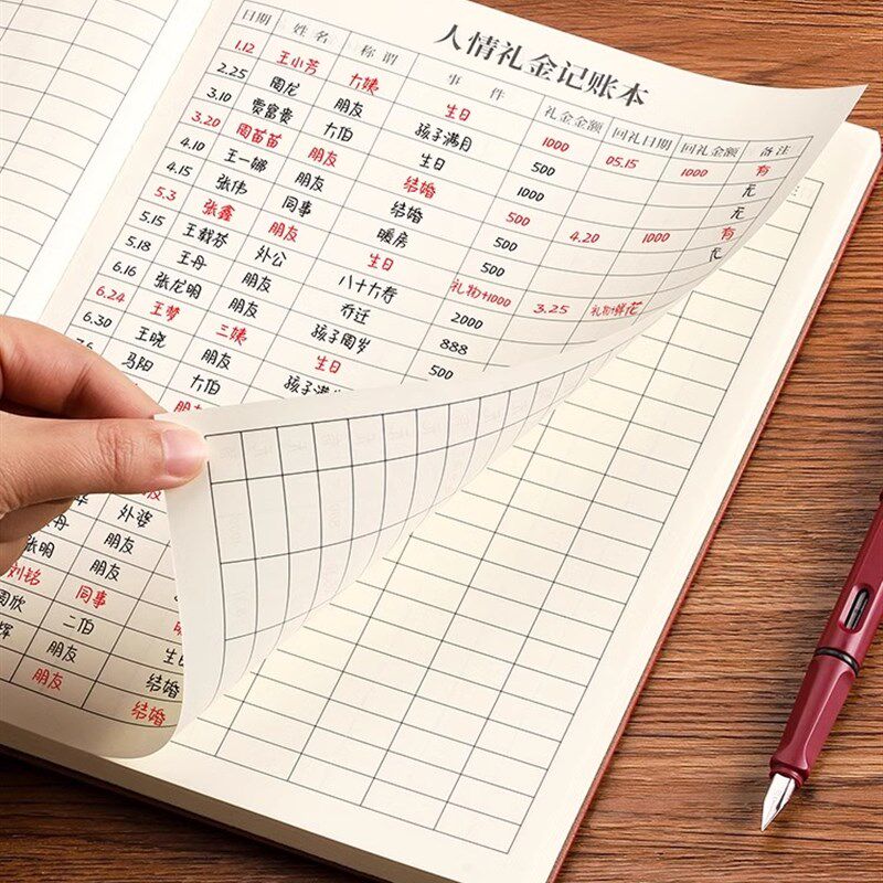 人情礼金往来记账本2026年新款记录本结婚随礼登记账本收入支出送