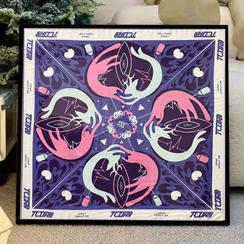 2023鹿晗应援丝巾相框高级铝合金相框极窄边框鹿晗三巡演唱会周边