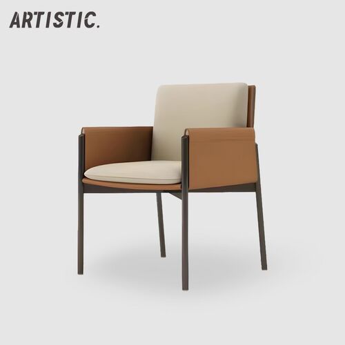 意式餐椅家用餐厅扶手椅子网红靠背休闲极简洽谈设计师茶桌会客椅