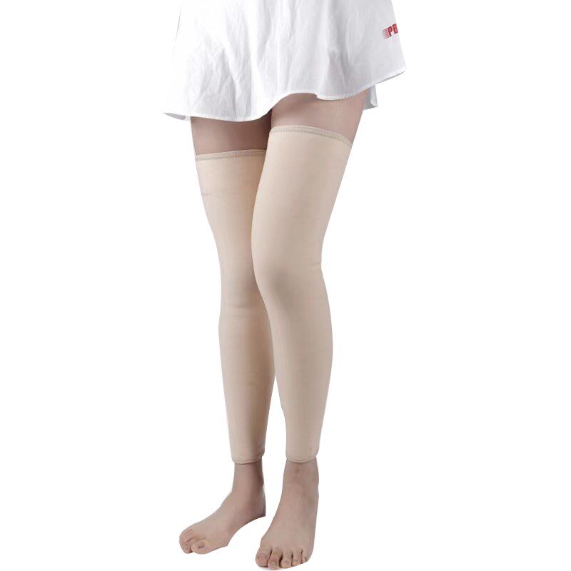 德绒拉链护膝保暖加绒薄款护腿加长防滑空调房男女老人通用高弹力
