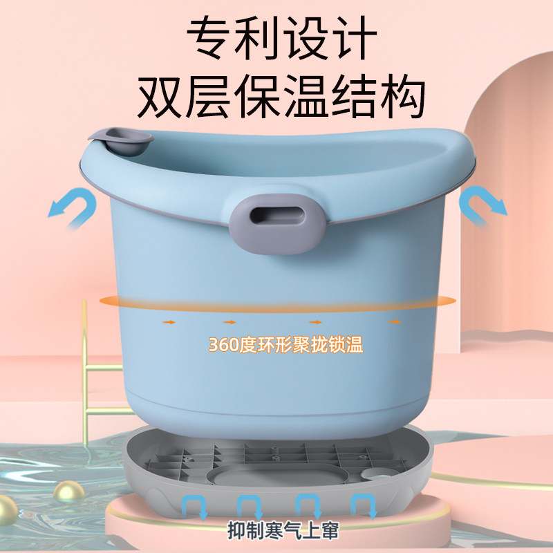 儿童泡澡桶宝宝婴儿游泳桶洗澡沐浴桶小孩子可坐家用加厚大号浴盆