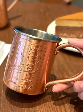 出口复古莫斯科骡子紫铜杯酒杯咖啡杯冰美式杯子露营小铜杯冷饮杯
