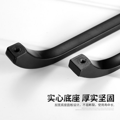 小拉手橱柜衣柜拉手抽屉柜门把手家具五金配件锌合金实心金银黑色