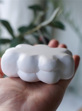 Joe/云上北极熊木雕桌面摆件百搭云朵底座送一朵云和熊给TA礼物