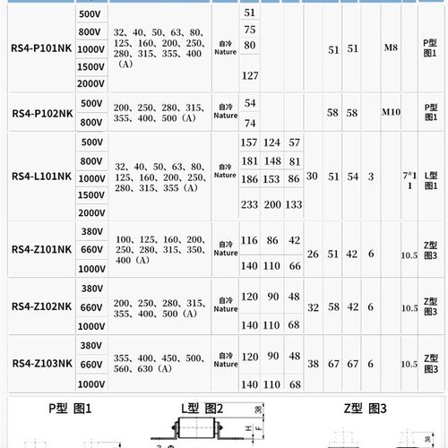 RS4-P101NK/L101NK/Z101NK快速熔断器 32A 40A 50A 63A 80A 125A