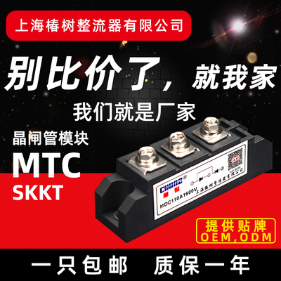 上海椿整MTC可控硅模块 SKKT110A160A300A双向晶闸管大功率整流器