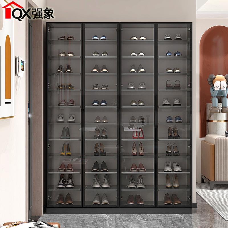 轻奢玻璃门入户鞋柜家用门口进门新款高立式展示柜阳台储物柜N41