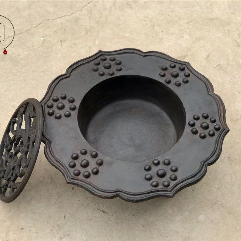 铸铁造碳火盆煮茶炉烧烤炉居家摆设古玩收藏复古取暖装饰新品