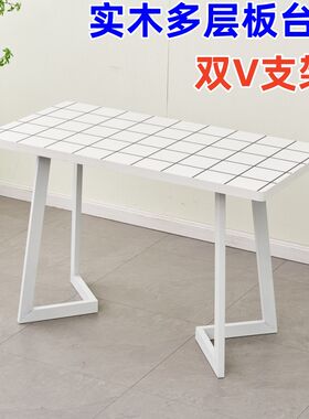 奶茶小吃店实木多层板快餐桌椅组合饭桌餐桌椅甜品店咖啡厅西餐厅