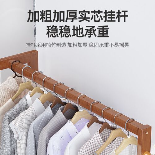大容量挂衣架鞋柜一体多层家用门口落地衣帽架玄关转角卧室置物架