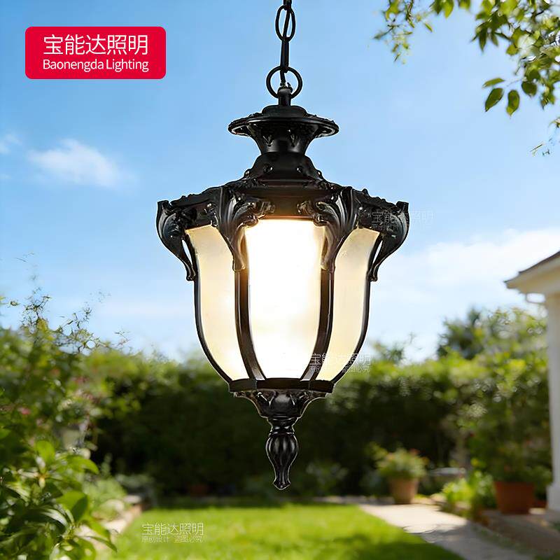 欧式户外吊灯防水别墅彷古庭院吊灯防雨阳台过道走廊凉亭室外吊灯